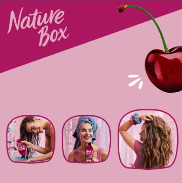 Шампунь для кучерявого волосся Nature Box Cherry Oil 385 мл (9000101708745) - зображення 2