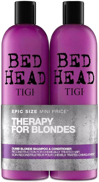 Набір для догляду за волоссям Tigi Bed Head Dumb Blonde Шампунь 750 мл + Кондиціонер 750 мл (615908942217) - зображення 1