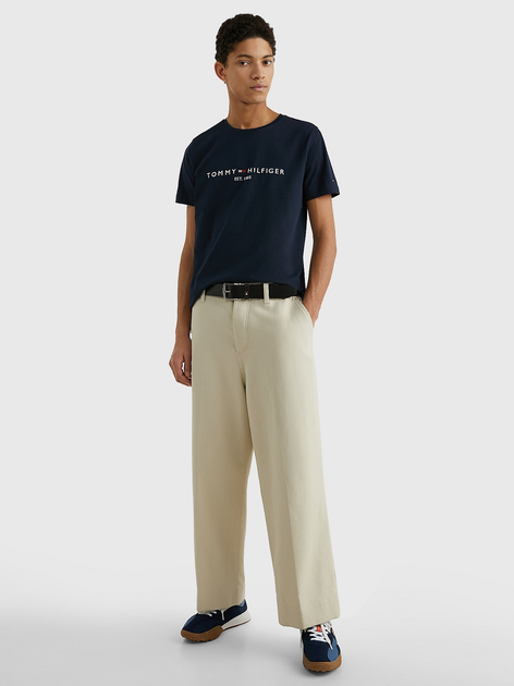 Футболка чоловіча Tommy Hilfiger MW0MW11465-403 S Темно-синя (8719858459138) - зображення 3