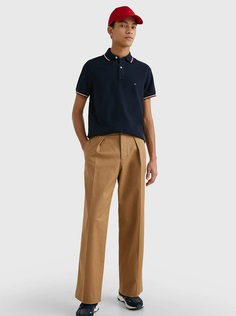 Поло довге чоловіче Tommy Hilfiger MW0MW13080-DW5 S Синє (8719861575481) - зображення 3