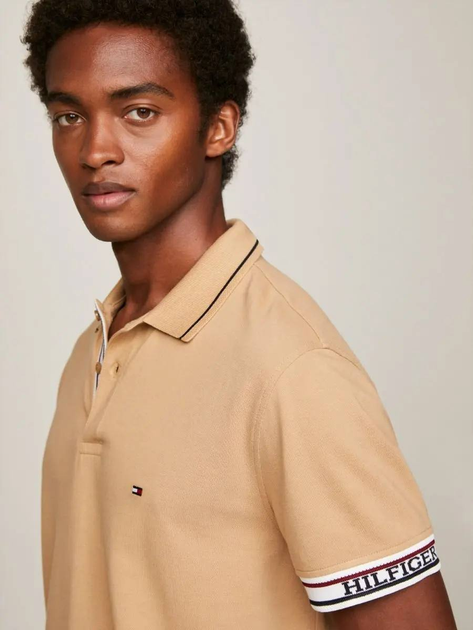 Koszulka polo męska Tommy Hilfiger Regular Fit MW0MW31567 2XL Khaki (8720644192085) - obraz 5