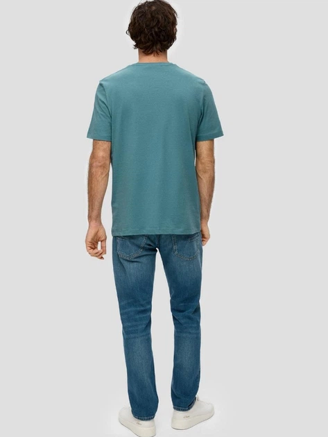 Koszulka męska bawełniana s.Oliver 10.3.11.12.130.2141455-6565 M Turkusowa (4099975049349) - obraz 4