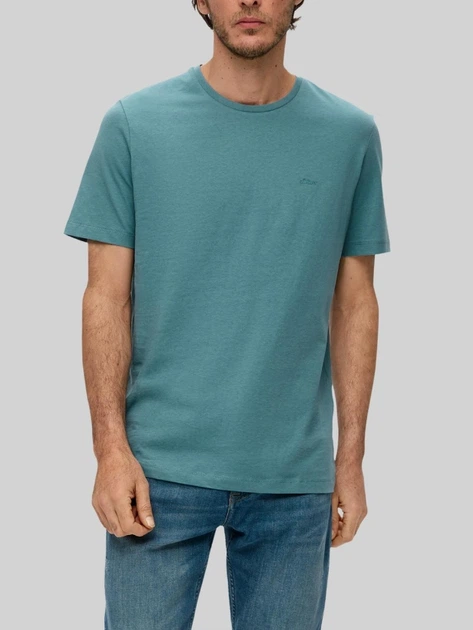 Koszulka męska bawełniana s.Oliver 10.3.11.12.130.2141455-6565 M Turkusowa (4099975049349) - obraz 5