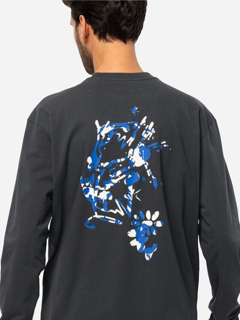 Лонгслів чоловічий Jack Wolfskin Weinmeister L/S 1809371-6502 XL Чорний (4064993864670) - зображення 3