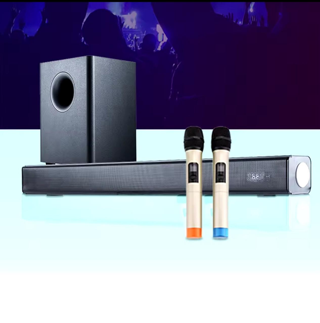 Саундбар караоке Samtronic SM5100, 150 ВТ з двома мікрофонами - зображення 2