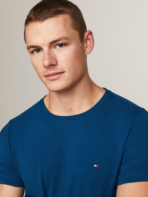 Футболка бавовняна чоловіча Tommy Hilfiger MW0MW10800-C5J 2XL Синя (8720646361991) - зображення 5