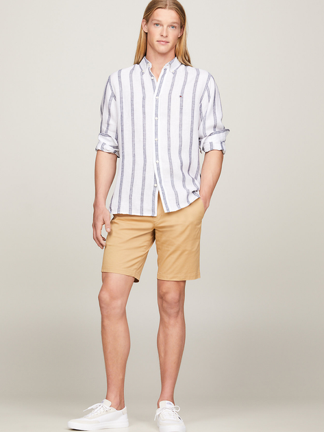 Koszula męska lniana Tommy Hilfiger MW0MW34612-0FA L Biała (8720646637027) - obraz 3