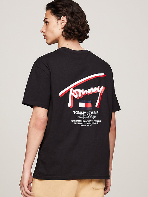 Koszulka męska bawełniana Tommy Jeans DM0DM18574-BDS 3XL Czarna (8720646721405) - obraz 2