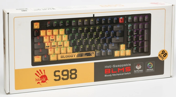 Клавиатура проводная A4Tech S98 Bloody BLMS USB Sports Lime