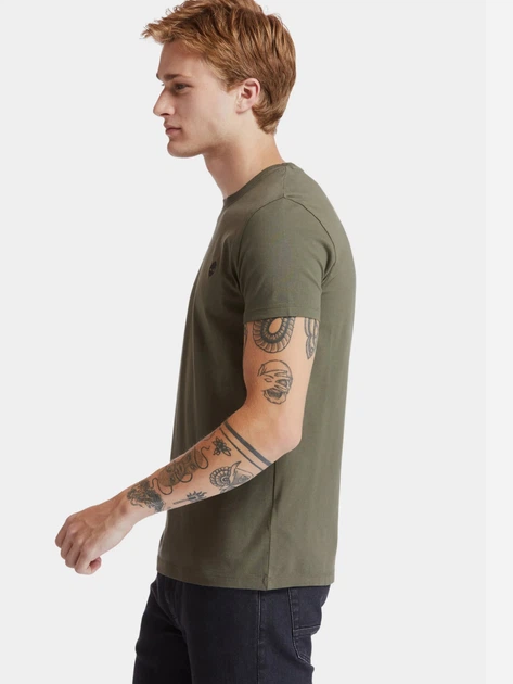 T-shirt męski bawełniany Timberland TB0A2BPR XL Khaki (193392792728) - obraz 3