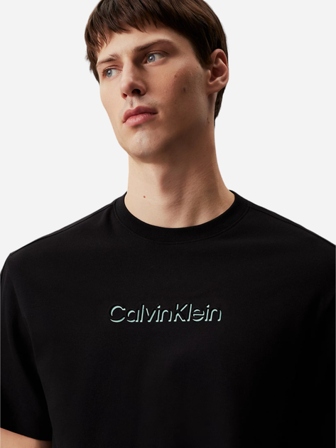 Футболка бавовняна чоловіча Calvin Klein K10K113105-BEH XL Чорна (8720109906677) - зображення 6