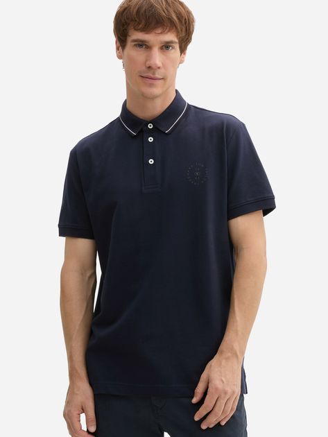 Koszulka polo męska Tom Tailor 1043721 XL Granatowe (4068127336118) - obraz 4