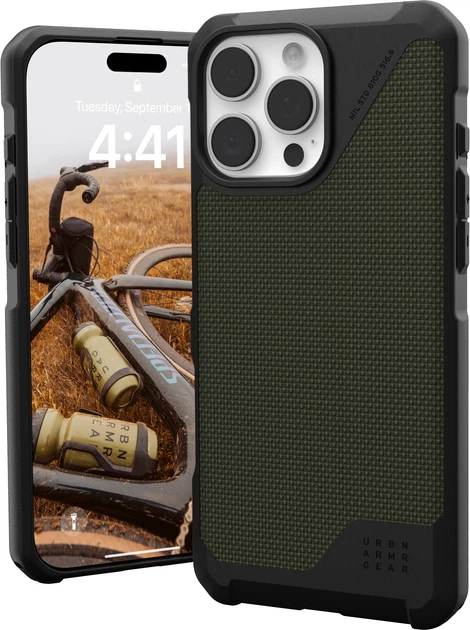 Панель UAG Metropolis LT Magsafe для Apple iPhone 16 Pro Max Kevlar Olive (AW82-0AP) - зображення 3
