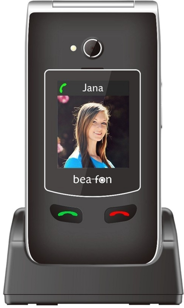 Telefon komórkowy Beafon SL645 Plus Silver Line Black/Silver (SL645plus_EU001B) - obraz 6