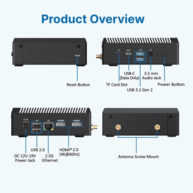 MINIX Z100 ミニPC N100 メモリ16GB SSD256GB 美品 Minix Z100-0dB Fanless Mini PC - Intel N100, Win11 Pro