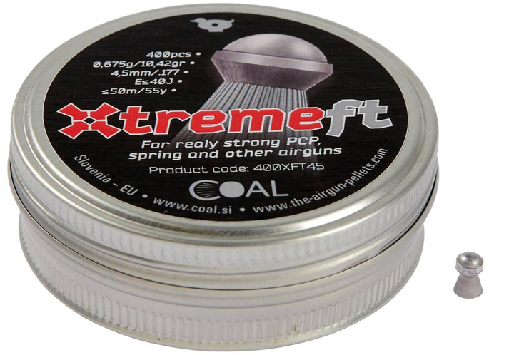 Пули пневматические Coal Xtreme FT. Кал. 4.5 мм. Вага - 0.675 г. 400 шт/уп 39840018 - изображение 1