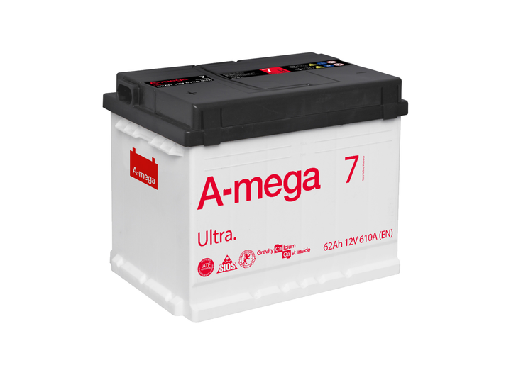 Акумулятор A-mega Ultra 62Ah 610A (- +) - изображение 1