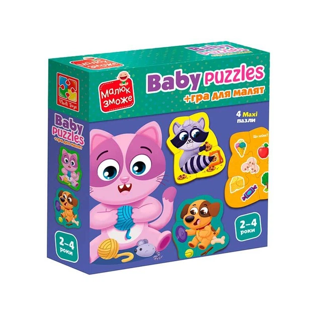 Настольная игра Vladi Toys пазлы Домашние животные развивающие VT1722-25 - Фото 1 Настольная игра Vladi Toys пазлы Домашние животные развивающие VT1722-25 - изображение 1