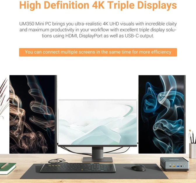 Мини ПК MINIS FORUM UM350 / AMD Ryzen 5 3550H / RAM 16GB / SSD