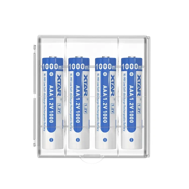 Акумуляторна батарея AAA XTAR Light Blue 1.2V Ni-MH 1000mAh | мaкс. заряд - 1А / розряд - 0.45А | набір 4шт. у пласт. кейсі - Фото 2 Акумуляторна батарея AAA XTAR Light Blue 1.2V Ni-MH 1000mAh | мaкс. заряд - 1А / розряд - 0.45А | набір 4шт. у пласт. кейсі - изображение 2