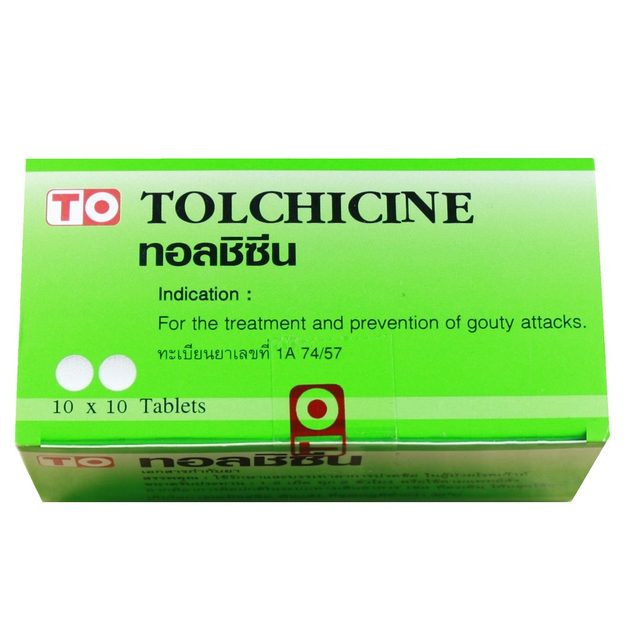 Таблетки для лечения подагры Колхицин Tolchicine 0,6mg 100 шт (8851881156100) - изображение 1