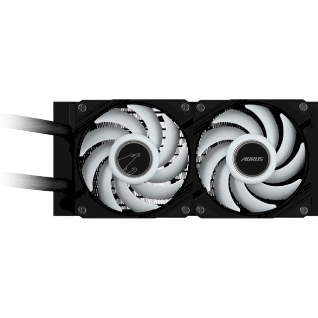 Система жидкосного охлаждения для процессора Gigabyte AORUS WATERFORCE II 240 с подсветкой/2x120мм Черный - изображение 4
