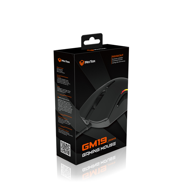 Мишка провідна з підсвіткою Meetion MT-GM19-2023 |RGB/12000DPI/USB| Чорний - зображення 2