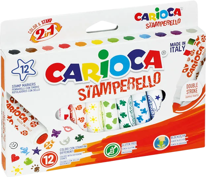 Flamastry Carioca 12 szt (8003511422400) - obraz 1