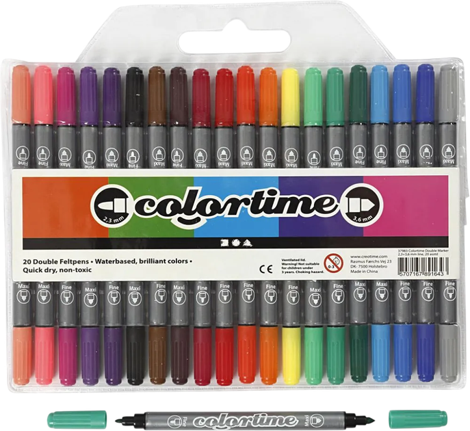 Flamastry Colortime 20 szt (5707167891643) - obraz 1