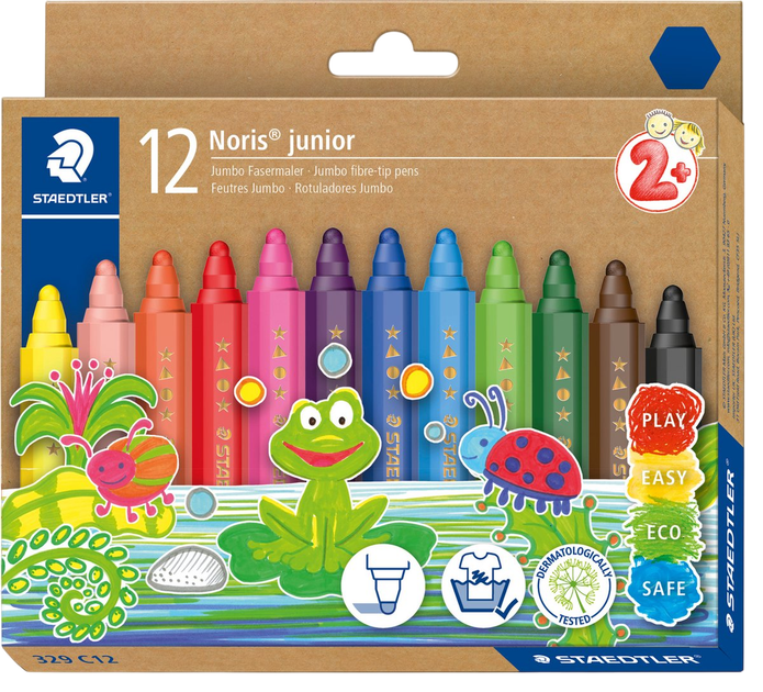 Flamastry Staedtler dla najmłodszych 12 szt (4007817090497) - obraz 1