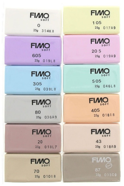 Набір полімерної глини Fimo Soft Pastel 12 кольорів x 25 г (4007817053423) - зображення 2