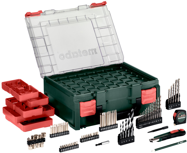 Акумуляторний дриль Metabo SB 18 L BL Set 18 В + два акумулятори + зарядний пристрій + пластиковий кофр з пересувною майстернею 78 компонентів (613157710) - зображення 2