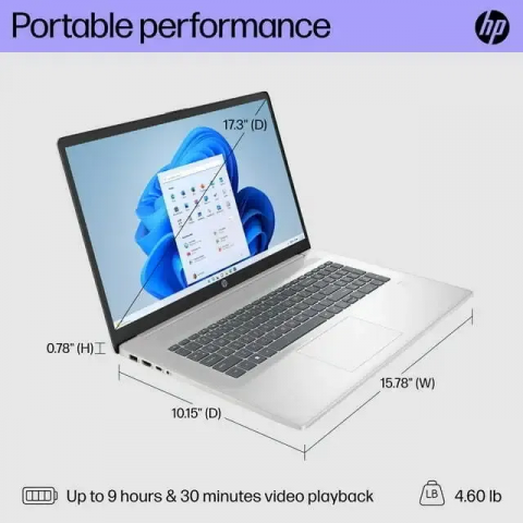 Ноутбук HP 17-CN0001TG (8C347UA) Natural Silver - зображення 4