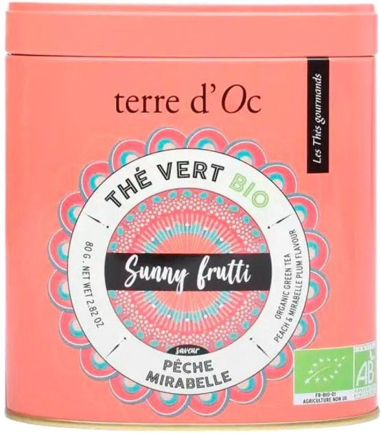 Зелений чай Terre d'Oc Sunny Frutti Peach & Mirabelle 80 г (3700324437656) - зображення 1