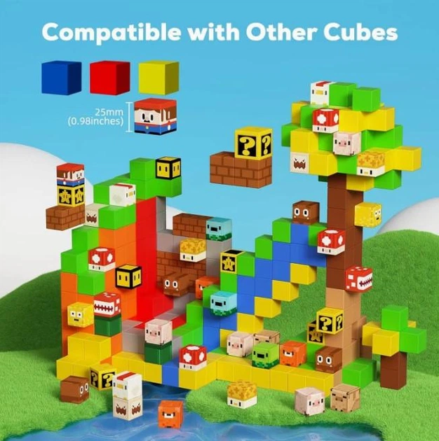 Детский магнитный конструктор Майнкрафт на 36 кубиков Magnetism