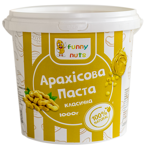 Арахісова паста FunnyNuts класична 1000 г - Фото 1 Арахісова паста FunnyNuts класична 1000 г - зображення 1