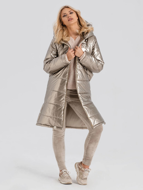 Płaszcz puchowy damski Look Made With Love 936 Amber M Złota (5903999310486) - obraz 4