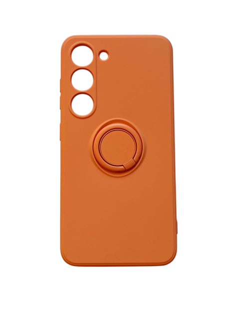 Силиконовый чехол Soft Touch с кольцом-держателем для Samsung Galaxy S23 Оранжевый - Фото 1 Силиконовый чехол Soft Touch с кольцом-держателем для Samsung Galaxy S23 Оранжевый - изображение 1