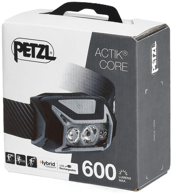 Налобний ліхтар Petzl Actik Core 600 лм E065AA00 Gray (3342540838703) - зображення 3