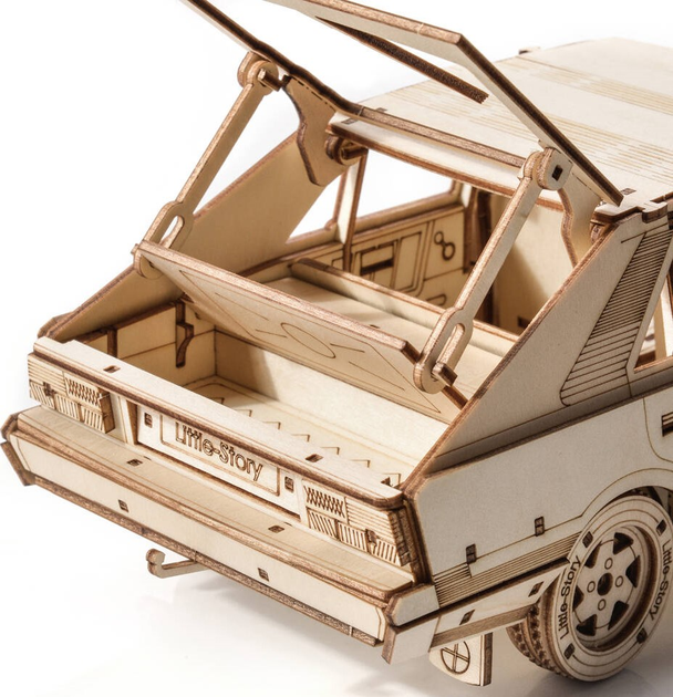 3D Puzzle drewniane Little Story FSO Polonez 1500 26.3 x 8.6 x 11.7 cm 259 elementów (5904100407897) - obraz 7