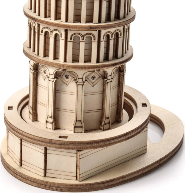3D Пазл дерев'яний Little Story Пізанська вежа 10.5 x 8 x 20.5 см 183 деталі (5905982170039) - зображення 5