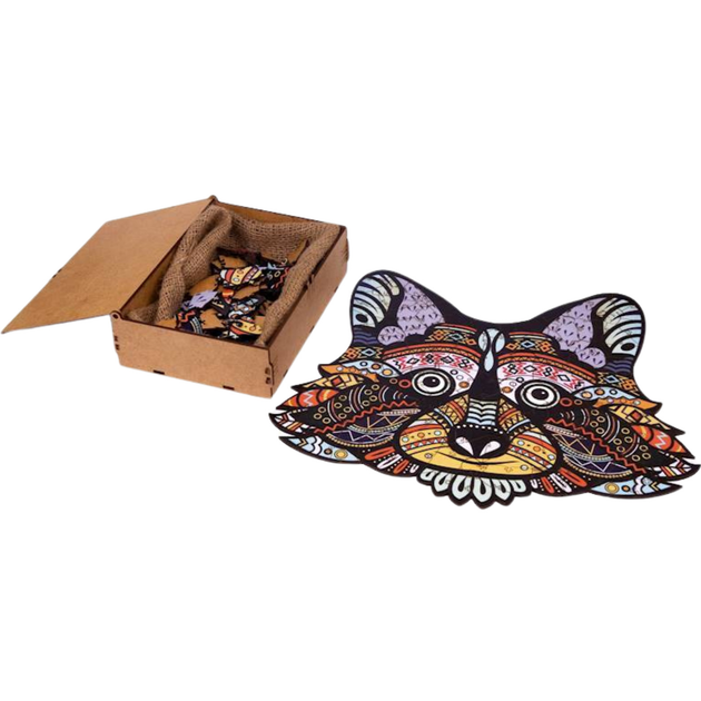 Puzzle drewniane PuzzleOK Wesoły szop pracz 21 x 29.7 cm 80 elementów (4821993007106) - obraz 3
