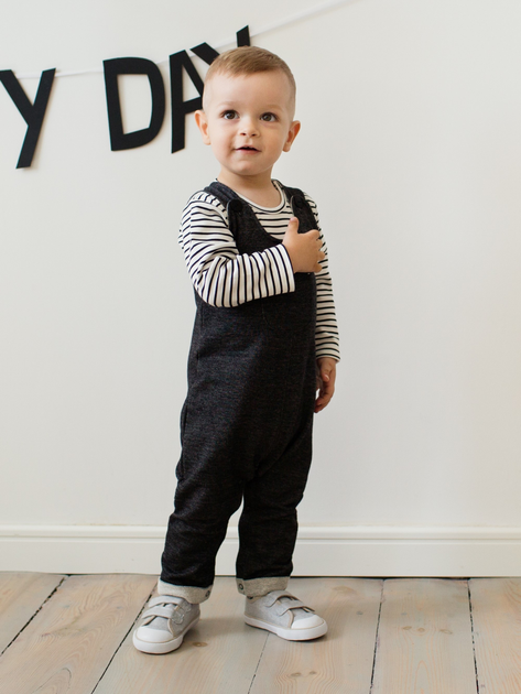 Дитяче боді Pinokio Happy Day Longsleeve Bodysuit Stripped 80 см Білий/Чорний (5901033218231) - зображення 3