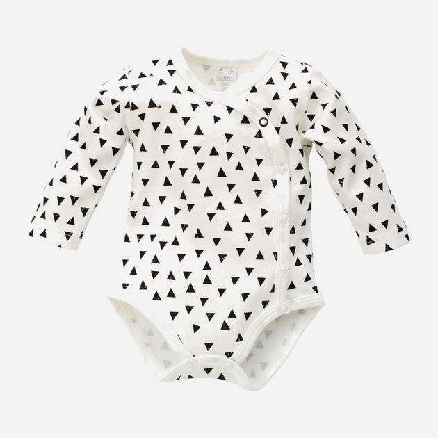 Дитяче боді Pinokio Happy Day Buttoned Longsleeve Bodysuit Triangles 62 см Кремовий (5901033218422) - зображення 1