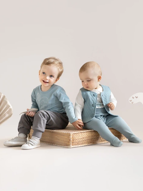 Body niemowlęce Pinokio Slow Life 80 cm Niebieskie (5901033277641) - obraz 3
