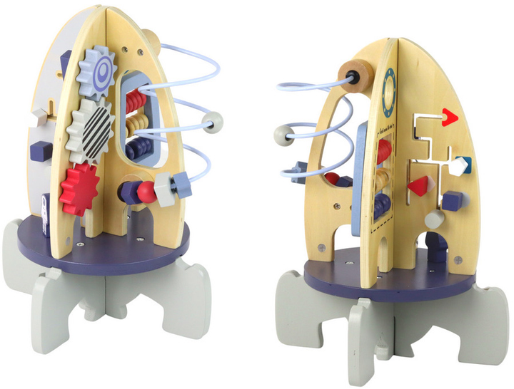 Edukacyjna zabawka LEAN Toys Rakieta Drewniana (5905515354806) - obraz 3