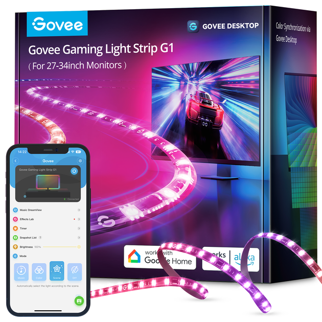 Набор адаптивной подсветки Govee H6609 Gaming Light Strip G1 27-34