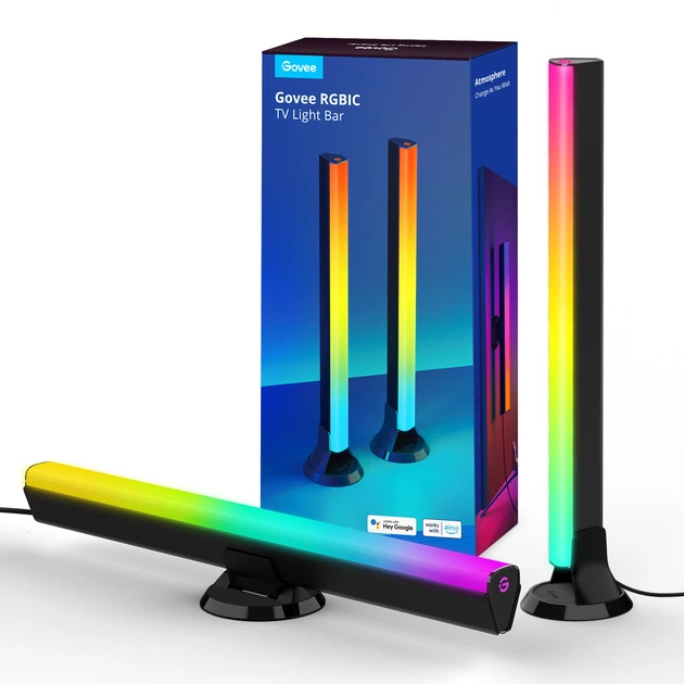 Zestaw oświetlenia Govee Flow Plus Light Bars RGBIC Wi-Fi/Bluetooth Czarny (H6046311) - obraz 3