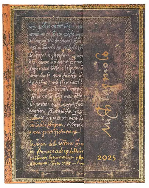 Kalendarz Paperblanks 2025 Michelangelo Handwriting Ultra tygodniowy (9781408758151) - obraz 1