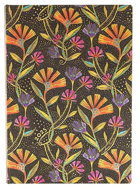 Kalendarz Paperblanks 2025 Wild Flowers Midi dzienny Flexi (9781408758397) - obraz 1